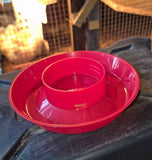 IMPECKABLES DRINKER BASE RED JAR NOT INCLUDED SUGGESTED JAR TO USE MIRACLE WHIP JAR
