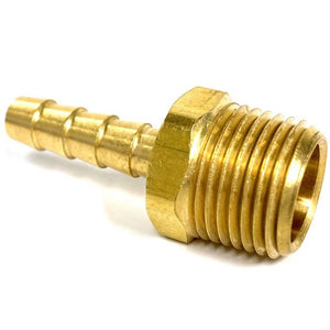 140355 BRASS, HOSE BARB 1/4 X 3/8: MPT PW SM