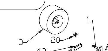 250-751 TIRE, w/WHEEL, SOLID RUBBER BROWN PRODUCTS