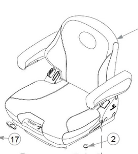 605697 SEAT INCLUDING ARM RESTS BIG DOG