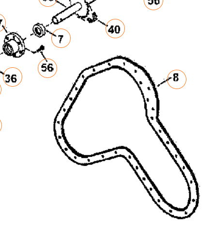 7028753 GASKET, MAIN CASE SNAPPER WH3