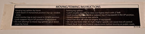 791105 NS DECAL - MOVING/TOWING INSTRUCTIONS NORTHSTAR