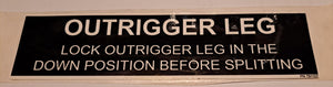 791107 NS DECAL - OUTRIGGER LOG NORTHSTAR