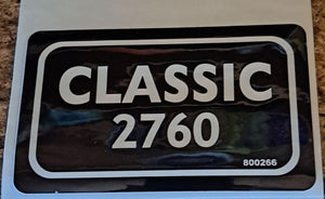 800266 DECAL - CLASSIC 2760 DIXIE CHOPPER W3