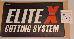 800531 DECAL ELITE X CUTTING SYSTEM DIXIE CHOPPER W3