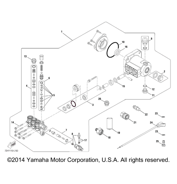 7DHR41610000  O RING 1 REF 12 YAMAHA