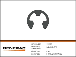 0C2991 E-RING, GOVERNOR GENERAC