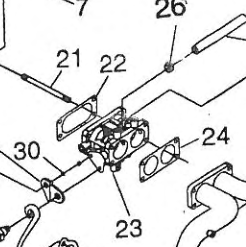 22K-62314-90 CARBURETOR REF 23 ROBIN SUBARU