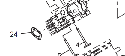 270-35201-01 EXHAUST GASKET REF 24 ROBIN SUBARU