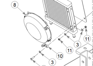 601357  FAN, ELECTRIC 8" 12VDC (REF 8) BIG DOG