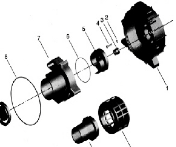 61-127 SPIRAL CASE TRASH PUMP REF 7 YAMAKOYO