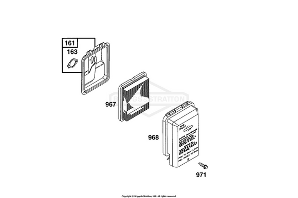 695602 AIR CLEANER REF 968 COVER