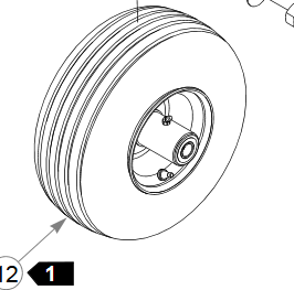 747782 TIRE/RIM ASSEMBLY FRONT HUSTLER/BIG DOG