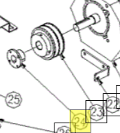 777790 BUSHING 1" SHAFT REFERENCE 24 SHOWN NORTHSTAR