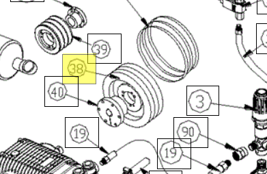 779526 SHEAVE/PULLEY REF 38 NORTHSTAR