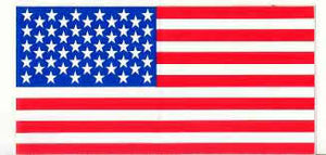 800020 DECAL AMERICAN FLAG 4 INCHES WIDE X 2 1/2 TALL WH2