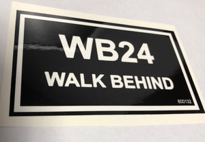 800132 DECAL WB24 WALK BEHIND DIXIE CHOPPER WH2