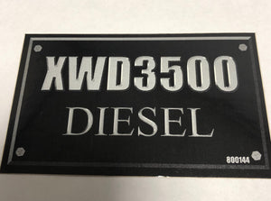 800144 DECAL XWD3500 DIESEL DIXIE CHOPPER WH2