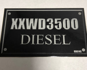 800145 DECAL XXWD3500 DIESEL DIXIE CHOPPER WH2