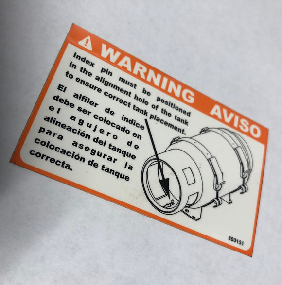 800151 DECAL WARNING ALIGNMENT LP DIXIE CHOPPER WH2