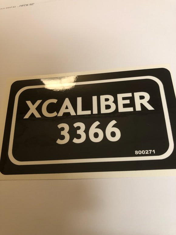 800271 DECAL - XCALIBER 3366 DIXIE CHOPPER WH2
