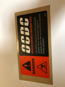 97072 DECAL - DANGER, OCDC POSITION DIXIE CHOPPER W3