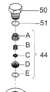 09738 / 9738 VALVE ASSEMBLY KIT, REF 44 AND 51  LP750 GIANT