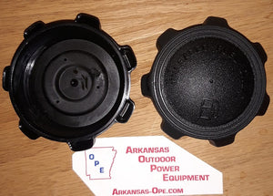 EXMARK 513508A REPLACES 1-513508 AND 513508 FUEL CAP UNLEADED GASOLINE ONLY 2 SHOWN SOLD EACH FM225