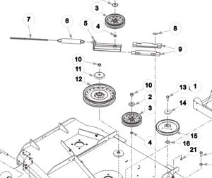 602743 PULLEY 10 INCH  HUSTLER REFERENCE 12 SHOWN