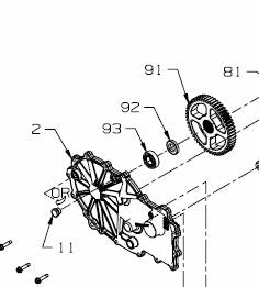 53336 SPACER FOR HYDROGEAR TRANSAXLE REFERENCE 92 ONLY