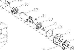 JMPB040-001 VIBRATOR ROTARY SHAFT REF 12 NORTHSTAR