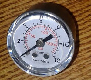 330006000F PRESSURE GAUGE 150 PSI 1/8 INCH BACK MOUNT ROLAIR FM2025/WN3