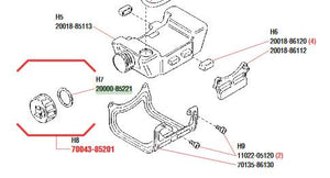 20000-85221  20000-85220 GASKET FOR FUEL CAP SHINDAIWA