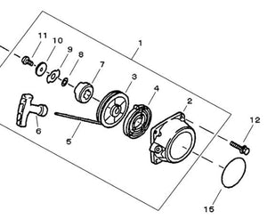 68206-75130 RECOIL SPRING REFERENCE 4 SHOWN SHINDAIWA