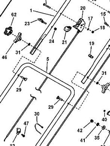 7074460YP 7074460 74460 THROTTLE CONTROL CABLE REFERENCE 20 SHOWN SNAPPER