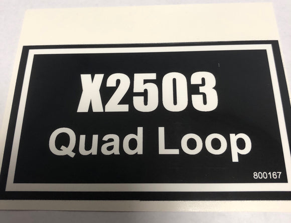 800167 DECAL X2500 QUAD LOOP DIXIE CHOPPER WH2