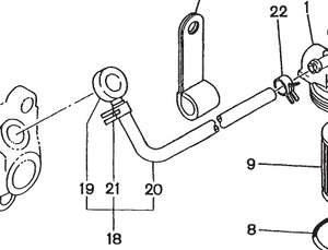 X85-10610-17  RUBBER PIPE 6.35 X 12.7  REF 20 ROBIN SUBARU