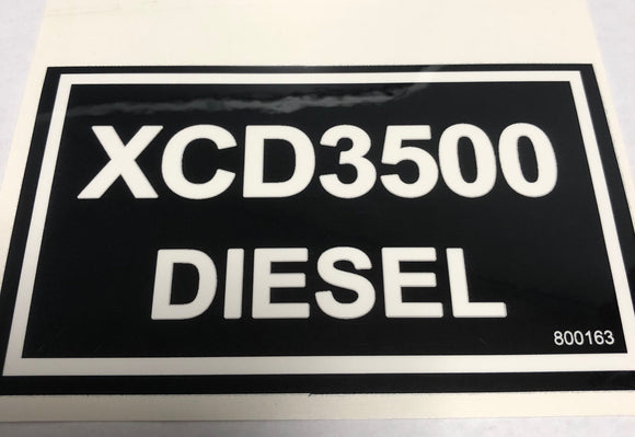 800163 DECAL XCD3500 DIESEL DIXIE CHOPPER WH2