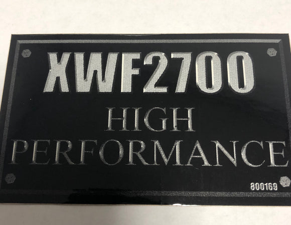 800169 DECAL XWF2700 HIGH PERFORMANCE DIXIE CHOPPER WH2